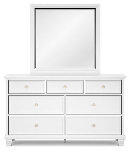 Fortman Twin Panel Bed with Mirrored Dresser, Chest and 2 Nightstands at Towne & Country Furniture (AL) furniture, home furniture, home decor, sofa, bedding