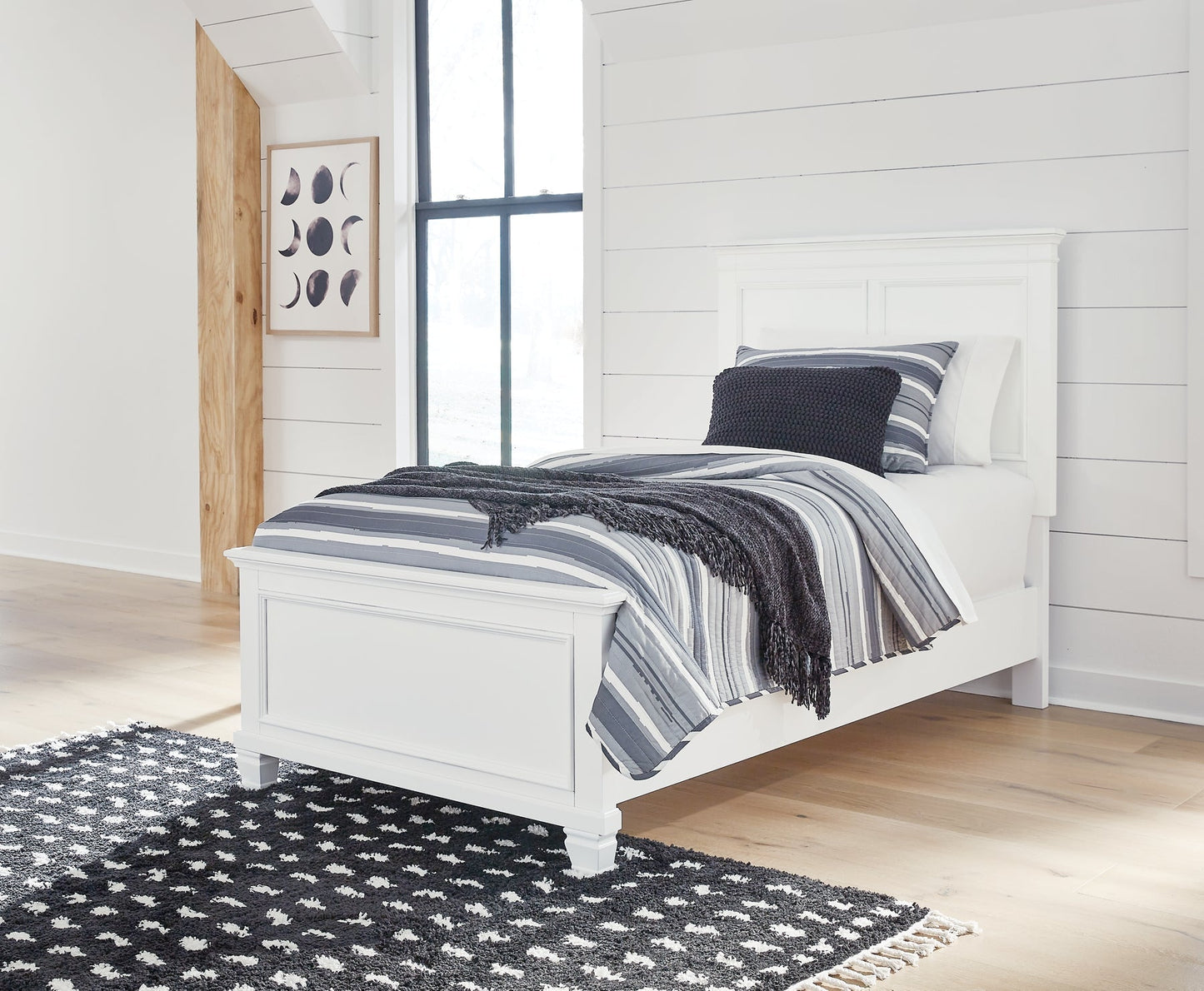 Fortman Twin Panel Bed with Mirrored Dresser and Nightstand at Towne & Country Furniture (AL) furniture, home furniture, home decor, sofa, bedding