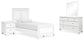 Fortman Twin Panel Bed with Mirrored Dresser and Nightstand at Towne & Country Furniture (AL) furniture, home furniture, home decor, sofa, bedding