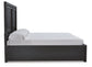 Foyland California King Panel Storage Bed with Mirrored Dresser and Chest at Towne & Country Furniture (AL) furniture, home furniture, home decor, sofa, bedding