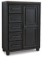 Foyland California King Panel Storage Bed with Mirrored Dresser and Chest at Towne & Country Furniture (AL) furniture, home furniture, home decor, sofa, bedding
