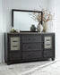 Foyland California King Panel Storage Bed with Mirrored Dresser and Chest at Towne & Country Furniture (AL) furniture, home furniture, home decor, sofa, bedding