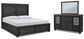 Foyland California King Panel Storage Bed with Mirrored Dresser at Towne & Country Furniture (AL) furniture, home furniture, home decor, sofa, bedding