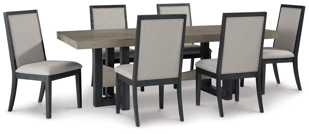 Foyland Dining Table and 6 Chairs at Towne & Country Furniture (AL) furniture, home furniture, home decor, sofa, bedding