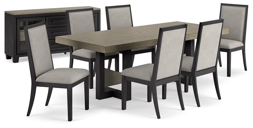Foyland Dining Table and 6 Chairs with Storage at Towne & Country Furniture (AL) furniture, home furniture, home decor, sofa, bedding