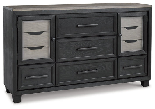 Foyland King Panel Storage Bed with Dresser at Towne & Country Furniture (AL) furniture, home furniture, home decor, sofa, bedding