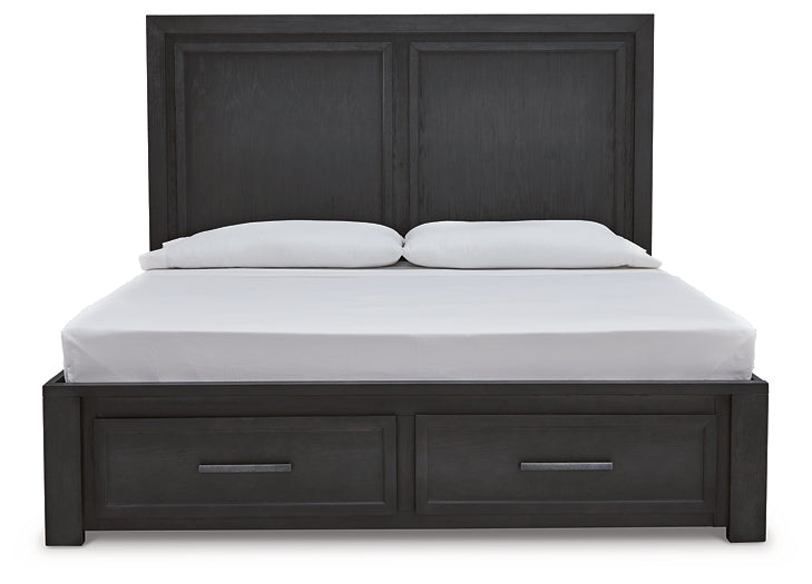 Foyland Queen Panel Storage Bed with Dresser at Towne & Country Furniture (AL) furniture, home furniture, home decor, sofa, bedding