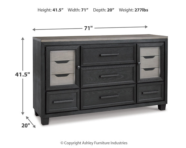 Foyland Queen Panel Storage Bed with Dresser at Towne & Country Furniture (AL) furniture, home furniture, home decor, sofa, bedding