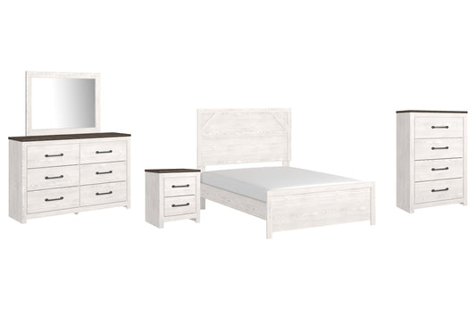 Gerridan Full Panel Bed with Mirrored Dresser, Chest and Nightstand at Towne & Country Furniture (AL) furniture, home furniture, home decor, sofa, bedding