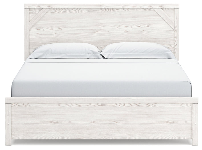 Gerridan King Panel Bed with Mirrored Dresser and 2 Nightstands at Towne & Country Furniture (AL) furniture, home furniture, home decor, sofa, bedding