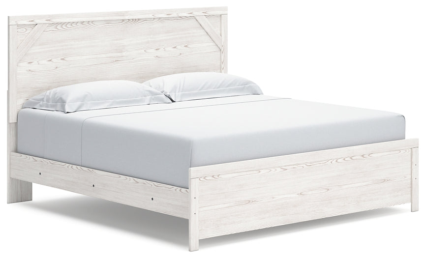 Gerridan King Panel Bed with Mirrored Dresser and 2 Nightstands at Towne & Country Furniture (AL) furniture, home furniture, home decor, sofa, bedding