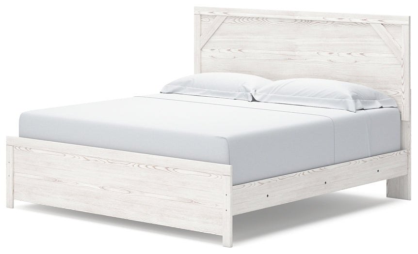 Gerridan King Panel Bed with Mirrored Dresser and 2 Nightstands at Towne & Country Furniture (AL) furniture, home furniture, home decor, sofa, bedding