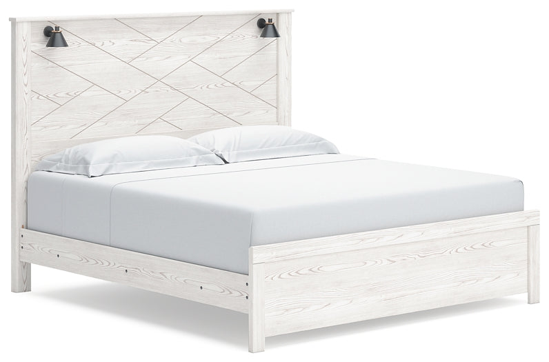 Gerridan King Panel Bed with Mirrored Dresser at Towne & Country Furniture (AL) furniture, home furniture, home decor, sofa, bedding