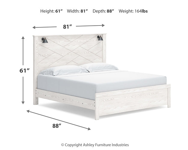 Gerridan King Panel Bed with Mirrored Dresser at Towne & Country Furniture (AL) furniture, home furniture, home decor, sofa, bedding