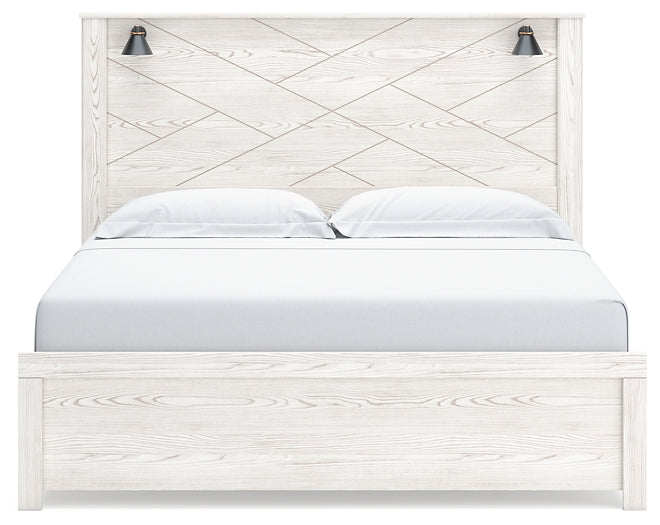 Gerridan King Panel Bed with Mirrored Dresser at Towne & Country Furniture (AL) furniture, home furniture, home decor, sofa, bedding