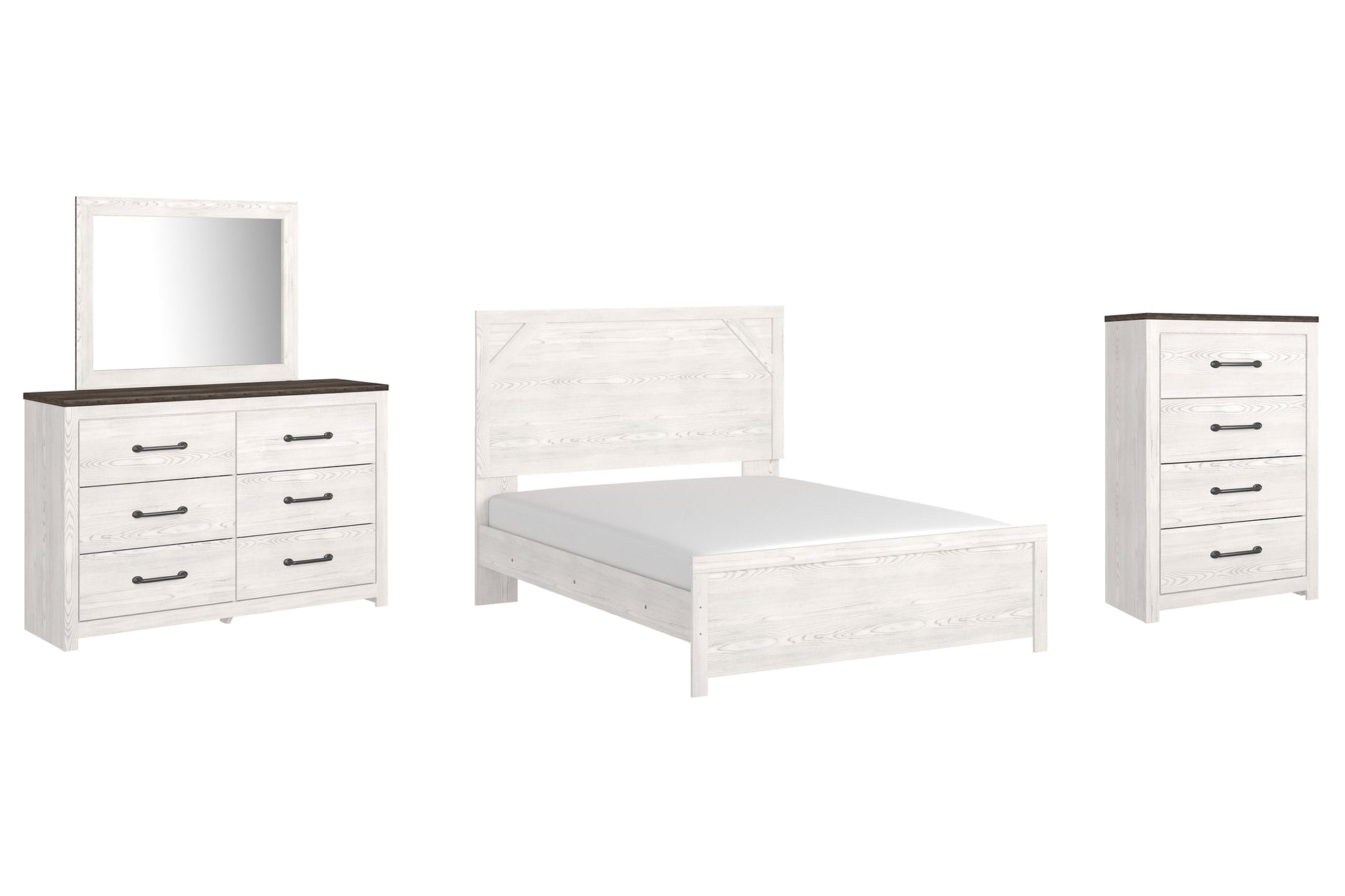Gerridan Queen Panel Bed with Mirrored Dresser and Chest at Towne & Country Furniture (AL) furniture, home furniture, home decor, sofa, bedding