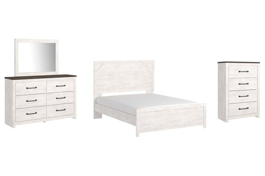 Gerridan Queen Panel Bed with Mirrored Dresser and Chest at Towne & Country Furniture (AL) furniture, home furniture, home decor, sofa, bedding