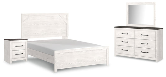 Gerridan Queen Panel Bed with Mirrored Dresser and Nightstand at Towne & Country Furniture (AL) furniture, home furniture, home decor, sofa, bedding