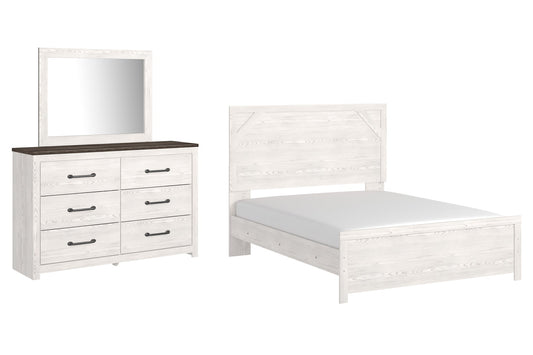 Gerridan Queen Panel Bed with Mirrored Dresser at Towne & Country Furniture (AL) furniture, home furniture, home decor, sofa, bedding