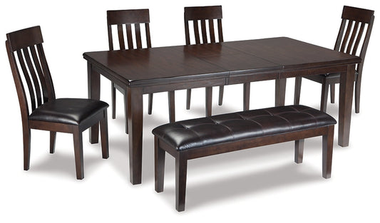 Haddigan Dining Table and 4 Chairs and Bench at Towne & Country Furniture (AL) furniture, home furniture, home decor, sofa, bedding