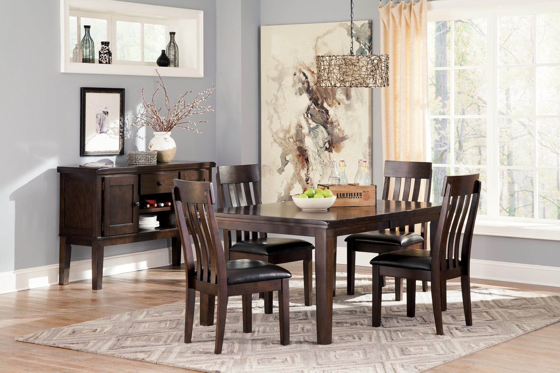 Haddigan dining table top and 4 chairs
