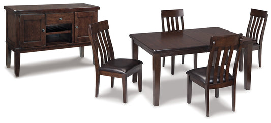 Haddigan Dining Table and 4 Chairs with Storage at Towne & Country Furniture (AL) furniture, home furniture, home decor, sofa, bedding