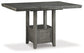 Hallanden Counter Height Dining Table and 4 Barstools with Storage at Towne & Country Furniture (AL) furniture, home furniture, home decor, sofa, bedding