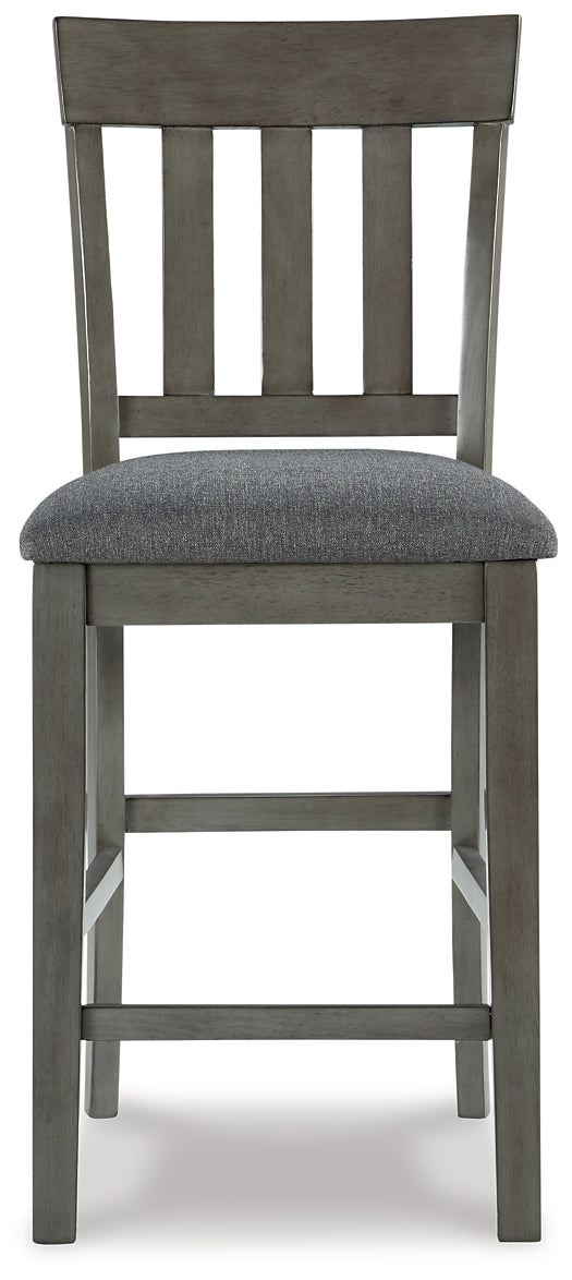Hallanden Counter Height Dining Table and 4 Barstools with Storage at Towne & Country Furniture (AL) furniture, home furniture, home decor, sofa, bedding
