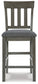 Hallanden Counter Height Dining Table and 4 Barstools with Storage at Towne & Country Furniture (AL) furniture, home furniture, home decor, sofa, bedding