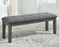 Hallanden Dining Table and 4 Chairs and Bench at Towne & Country Furniture (AL) furniture, home furniture, home decor, sofa, bedding