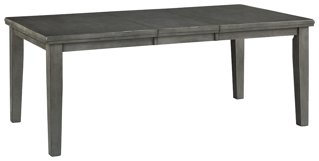 Hallanden Dining Table and 4 Chairs and Bench at Towne & Country Furniture (AL) furniture, home furniture, home decor, sofa, bedding