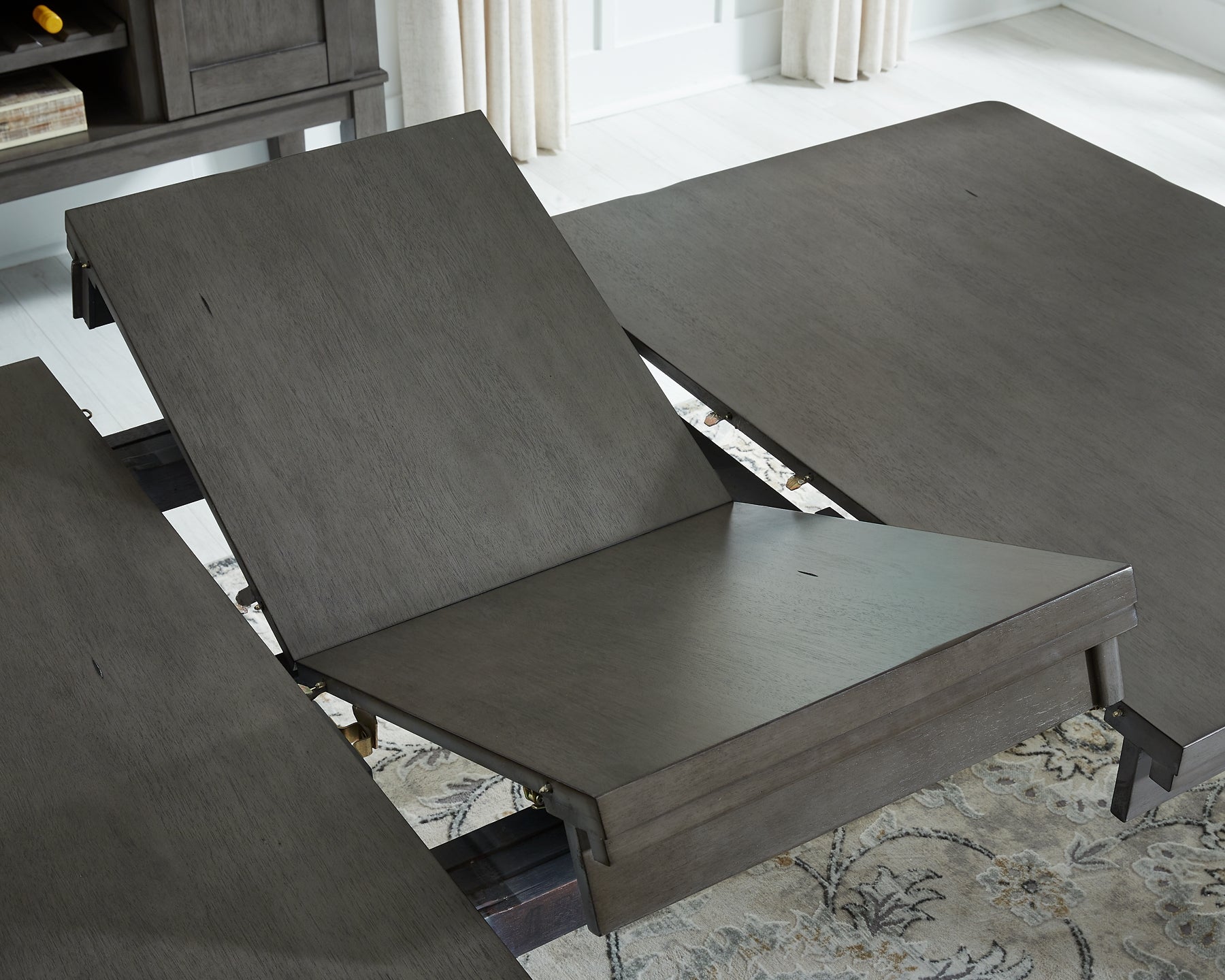 Hallanden Dining Table and 4 Chairs and Bench at Towne & Country Furniture (AL) furniture, home furniture, home decor, sofa, bedding