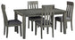Hallanden Dining Table and 4 Chairs at Towne & Country Furniture (AL) furniture, home furniture, home decor, sofa, bedding
