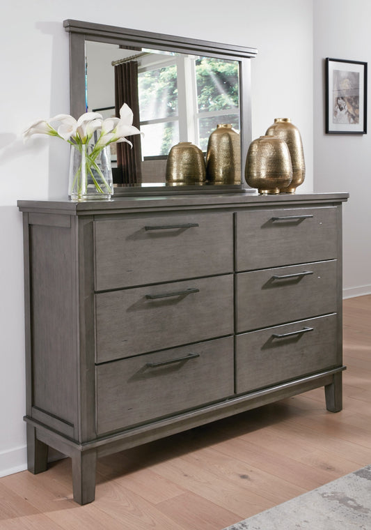 Hallanden Dresser and Mirror at Towne & Country Furniture (AL) furniture, home furniture, home decor, sofa, bedding