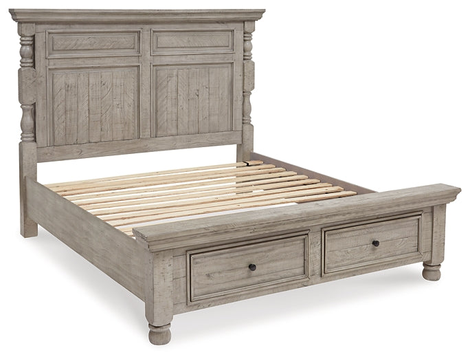Harrastone California King Panel Bed with Mirrored Dresser, Chest and Nightstand at Towne & Country Furniture (AL) furniture, home furniture, home decor, sofa, bedding