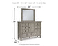 Harrastone California King Panel Bed with Mirrored Dresser at Towne & Country Furniture (AL) furniture, home furniture, home decor, sofa, bedding