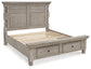 Harrastone King Panel Bed with Mirrored Dresser, Chest and 2 Nightstands at Towne & Country Furniture (AL) furniture, home furniture, home decor, sofa, bedding