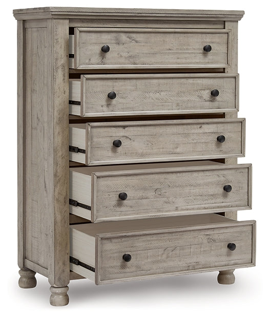 Harrastone Queen Panel Bed with Mirrored Dresser and Chest at Towne & Country Furniture (AL) furniture, home furniture, home decor, sofa, bedding