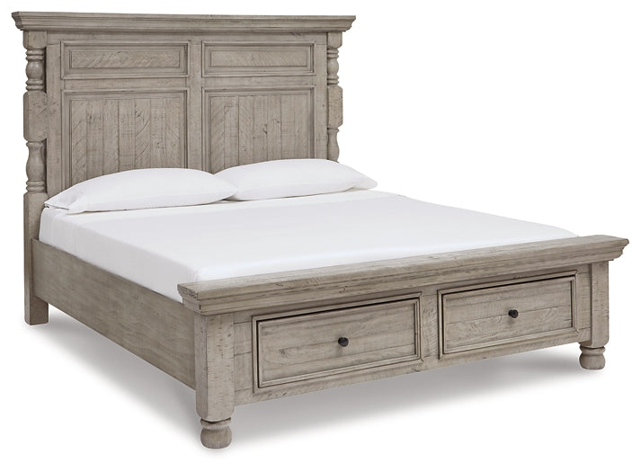 Harrastone Queen Panel Bed with Mirrored Dresser at Towne & Country Furniture (AL) furniture, home furniture, home decor, sofa, bedding