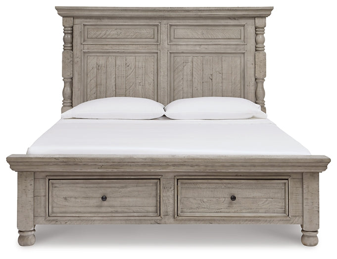 Harrastone Queen Panel Bed with Mirrored Dresser at Towne & Country Furniture (AL) furniture, home furniture, home decor, sofa, bedding