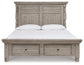 Harrastone Queen Panel Bed with Mirrored Dresser at Towne & Country Furniture (AL) furniture, home furniture, home decor, sofa, bedding