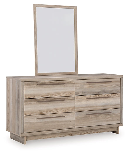 Hasbrick Queen Panel Bed with Mirrored Dresser at Towne & Country Furniture (AL) furniture, home furniture, home decor, sofa, bedding