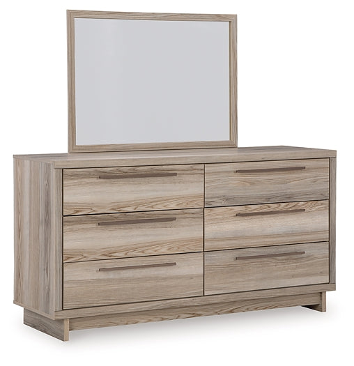 Hasbrick Queen Panel Bed with Mirrored Dresser at Towne & Country Furniture (AL) furniture, home furniture, home decor, sofa, bedding