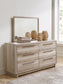Hasbrick Queen Panel Bed with Mirrored Dresser at Towne & Country Furniture (AL) furniture, home furniture, home decor, sofa, bedding