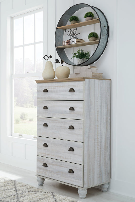 Haven Bay Five Drawer Chest at Towne & Country Furniture (AL) furniture, home furniture, home decor, sofa, bedding