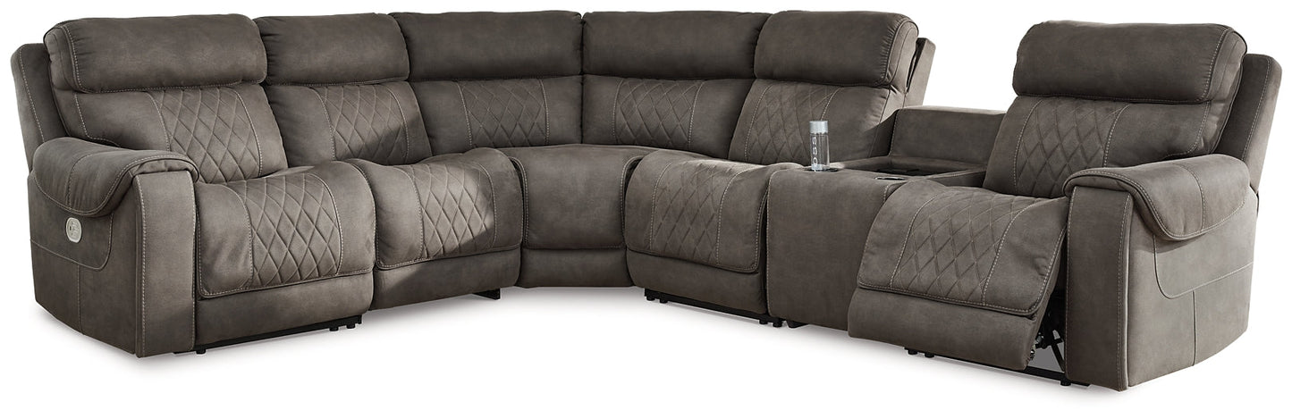 Hoopster 6-Piece Power Reclining Sectional at Towne & Country Furniture (AL) furniture, home furniture, home decor, sofa, bedding