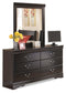 Huey Vineyard Full Sleigh Bed with Mirrored Dresser, Chest and 2 Nightstands at Towne & Country Furniture (AL) furniture, home furniture, home decor, sofa, bedding