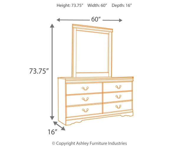 Huey Vineyard Full Sleigh Headboard with Mirrored Dresser and Chest at Towne & Country Furniture (AL) furniture, home furniture, home decor, sofa, bedding