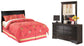 Huey Vineyard Full Sleigh Headboard with Mirrored Dresser at Towne & Country Furniture (AL) furniture, home furniture, home decor, sofa, bedding