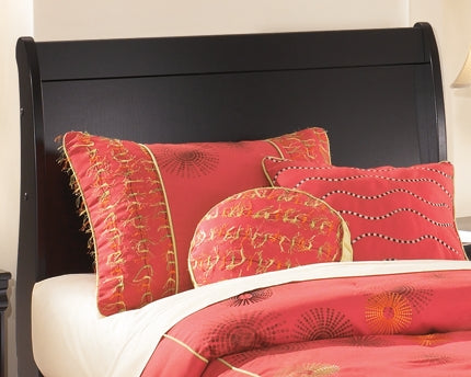 Huey Vineyard Twin Sleigh Headboard with Mirrored Dresser at Towne & Country Furniture (AL) furniture, home furniture, home decor, sofa, bedding
